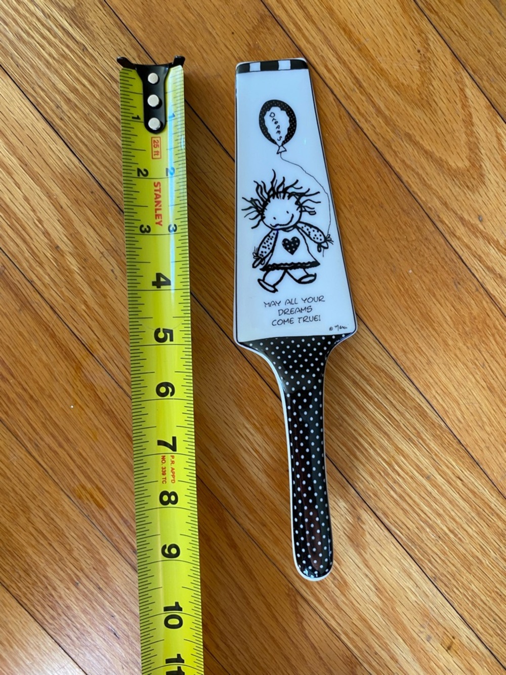 Polka Dot Handle Ceramic Cake Server-Children of The Inner Light Marci - Picture 4 of 5